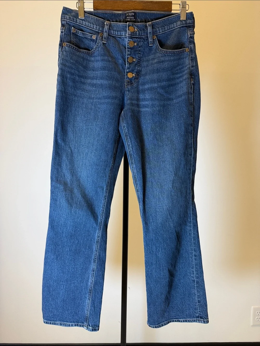 J Crew Mid Rise Flare Cropped Jeans | Size 28T